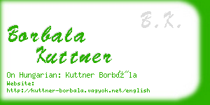 borbala kuttner business card